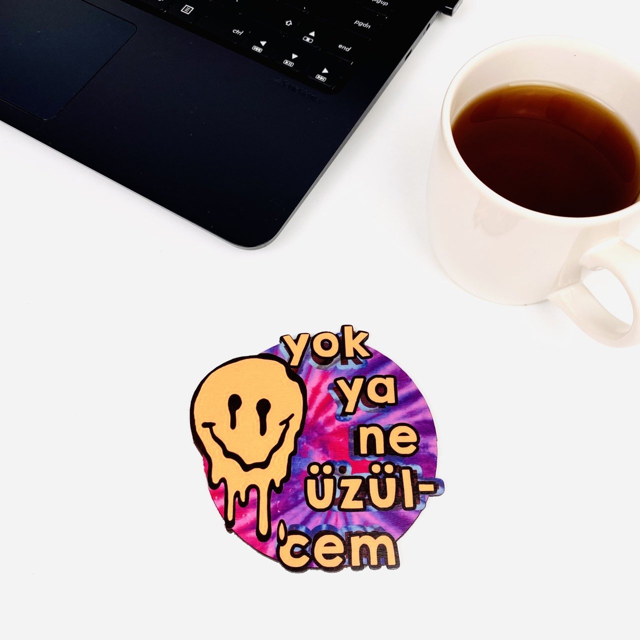 Yok Ya Ne Üzülcem Ahşap Bardak Altlığı