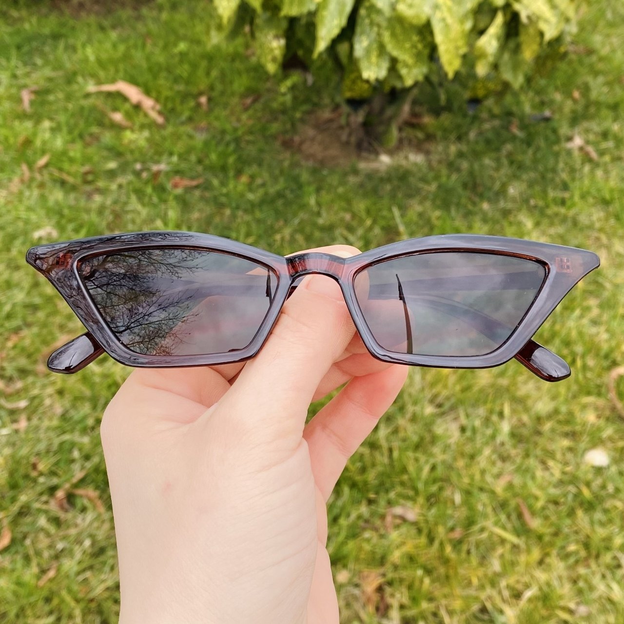 Güneş Gözlüğü Cat Eye Kahverengi