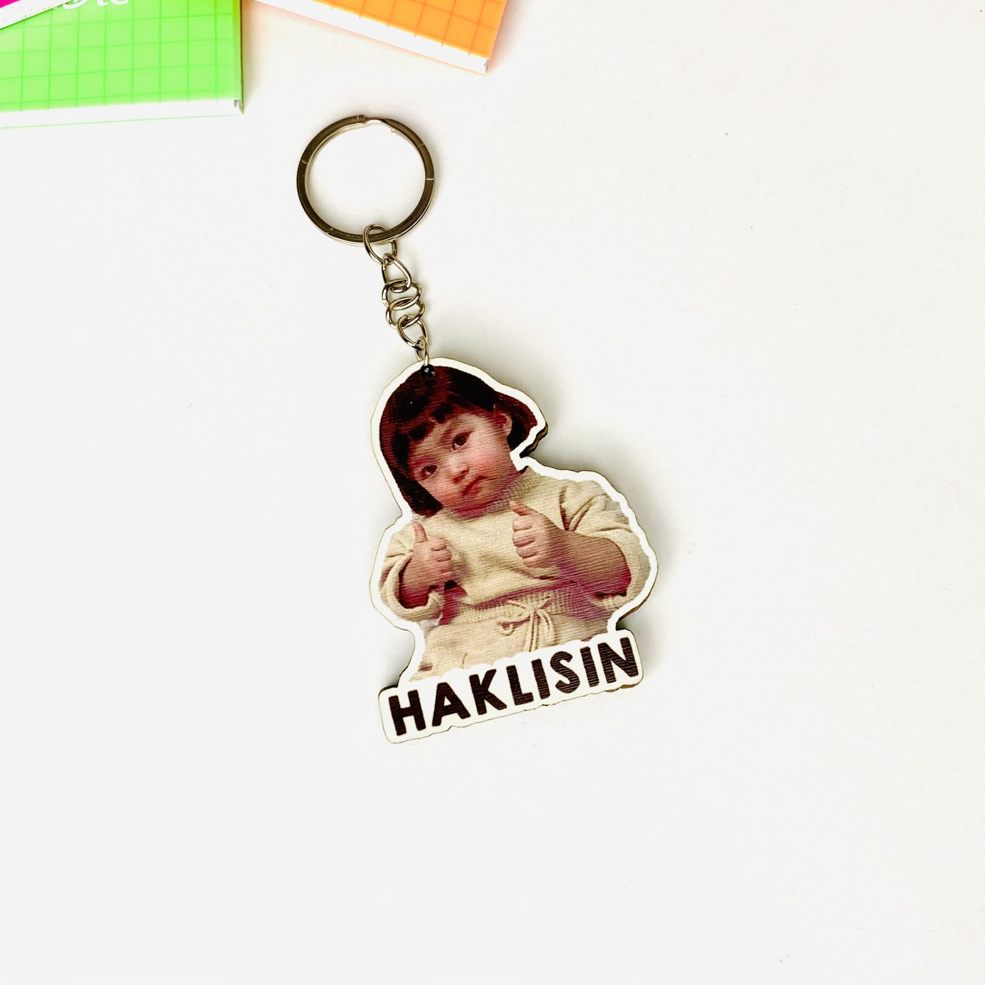 Haklısın Ahşap Anahtarlık