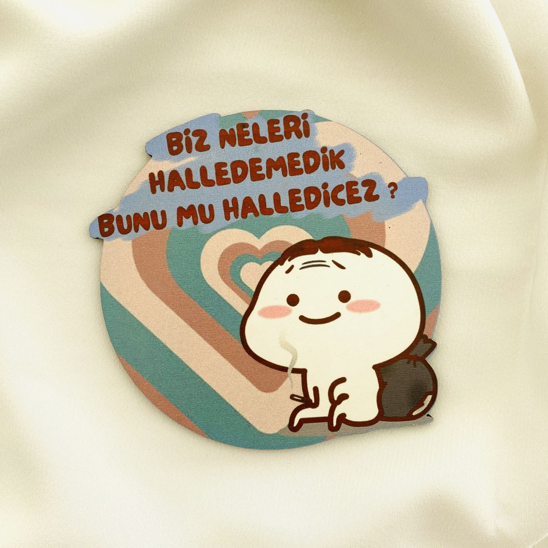 Biz Neleri Halledemedik Ahşap Bardak Altlığı