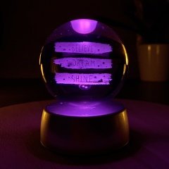 Believe Dream Shine Işıklı Cam Küre