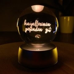 Hayallerinin Peşinden Git Işıklı Cam Küre