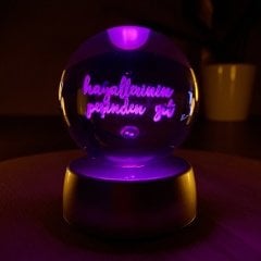 Hayallerinin Peşinden Git Işıklı Cam Küre