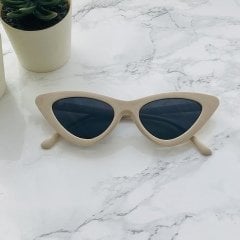 Güneş Gözlüğü Oval Cat Eye Krem