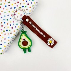 Avokado Silikon Anahtarlık Kahverengi