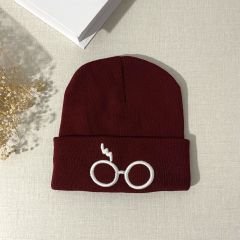 Harry Potter Baskılı Bere Bordo