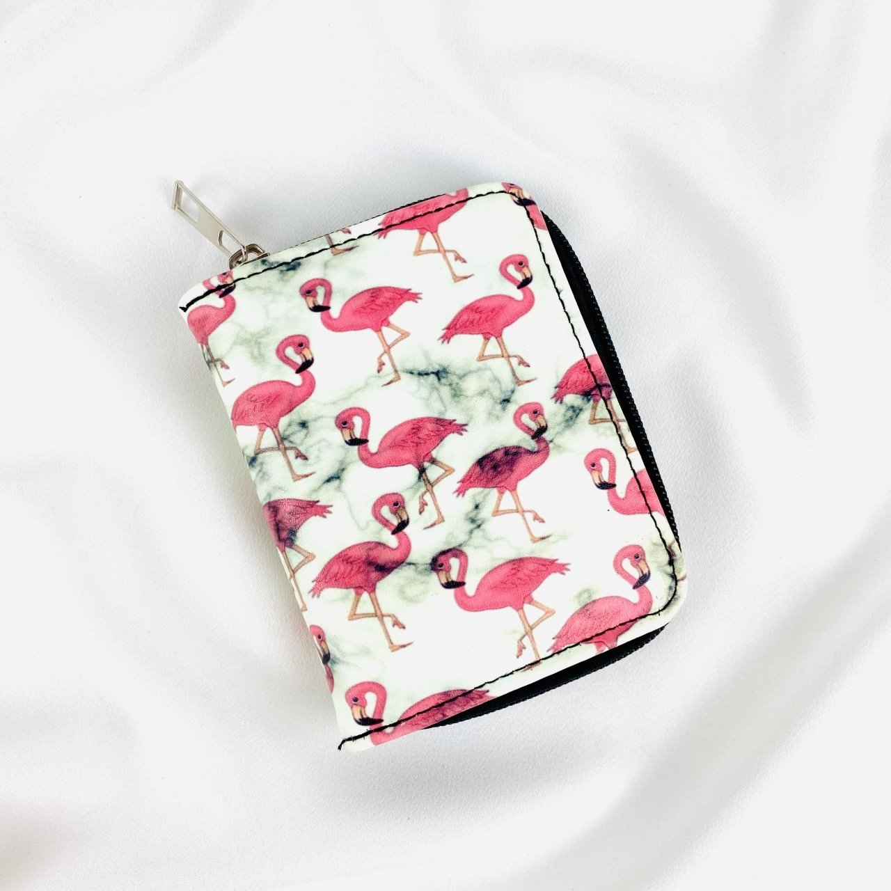 Flamingo Mermer Desen Cüzdan