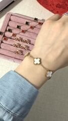 Yonca Model Van Cleef Çelik Bileklik