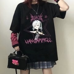 Harajuku Punk Cartoon Oversize Unisex Tişört