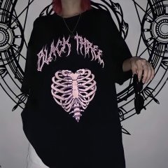 Black Three Cage Oversize Unisex Tişört