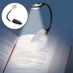 Klipsli Kitap Okuma Işığı Beyaz ı