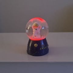 Astronot Mini Işıklı Kar Küresi