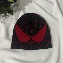 Spider Baskılı Bere Siyah