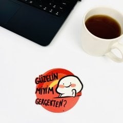 Güzelin Miyim Ahşap Bardak Altlığı