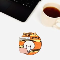 Görüldü Atma Ahşap Bardak Altlığı