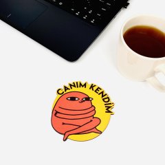 Canım Kendim Ahşap Bardak Altlığı