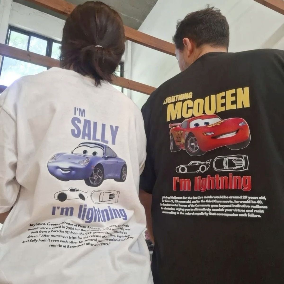 I'M SALLY Car Detail Oversize Unisex Tişört