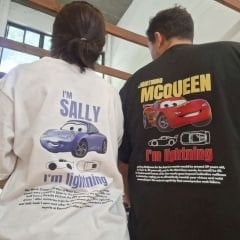 I'M SALLY Car Detail Oversize Unisex Tişört