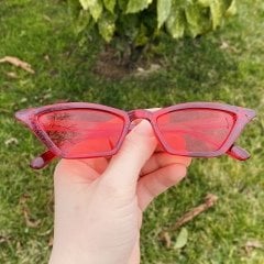 Güneş Gözlüğü Cat Eye Kırmızı