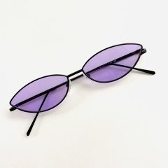 Güneş Gözlüğü Metal Cat Eye Lila
