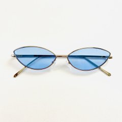 Güneş Gözlüğü Metal Cat Eye Mavi