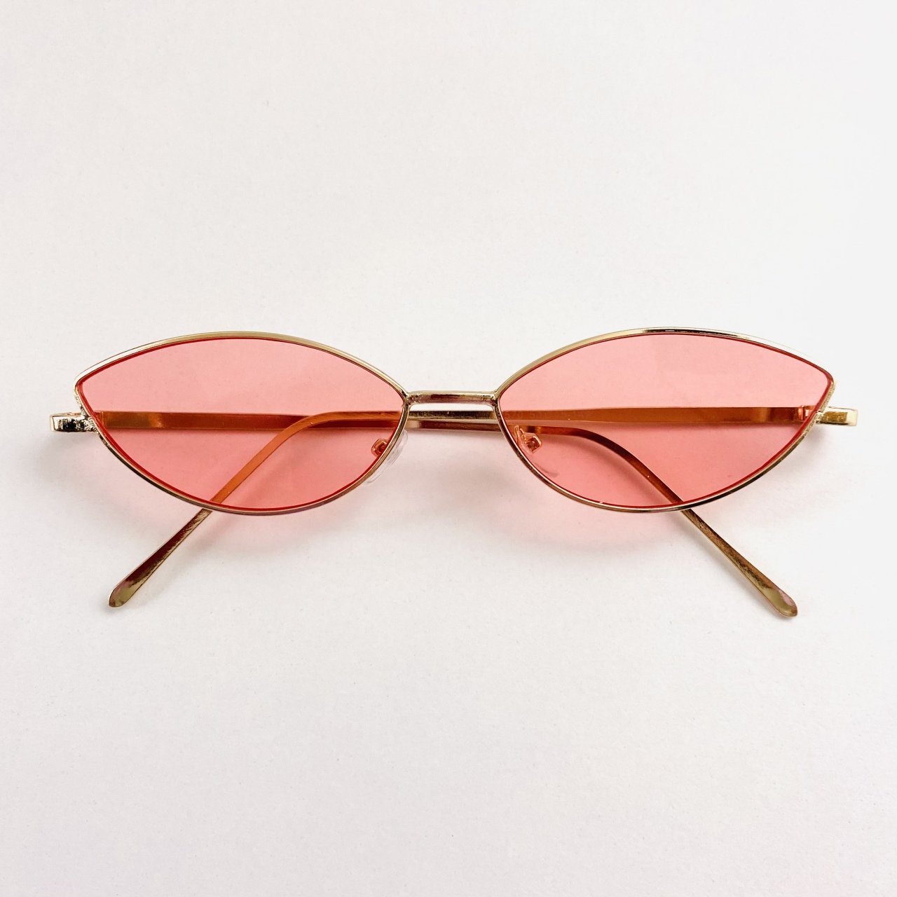 Güneş Gözlüğü Metal Cat Eye Pembe