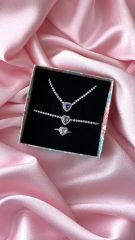 Pandora Su Yolu 3'lü Set Gümüş Mor