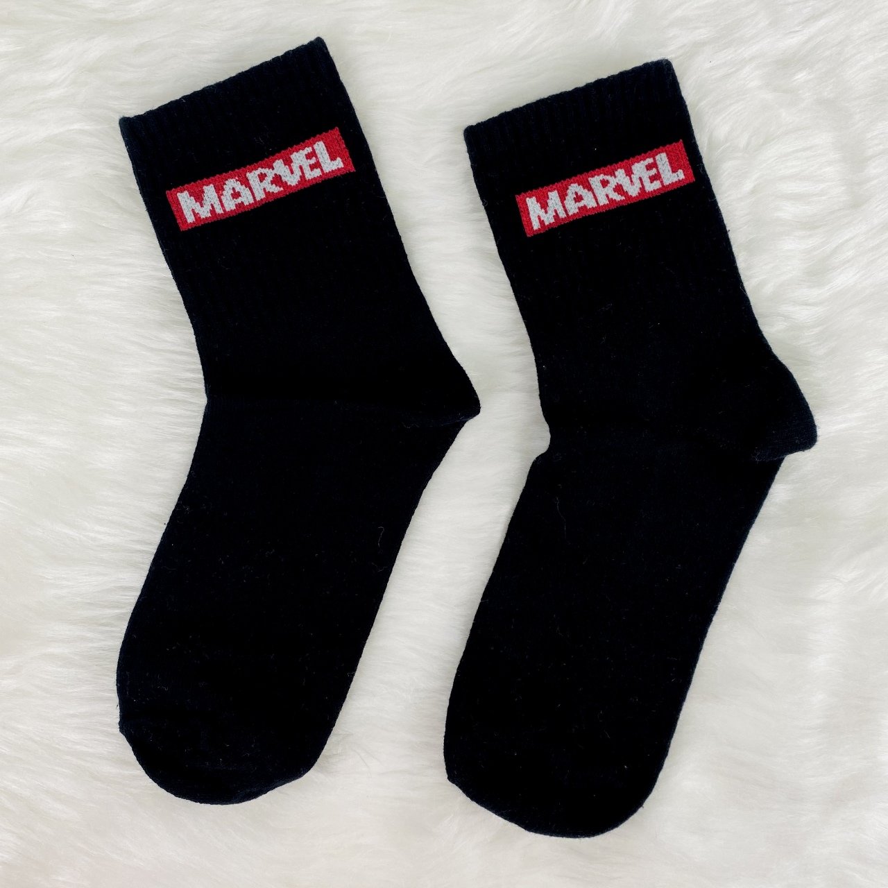 Marvel Baskılı Çorap Siyah