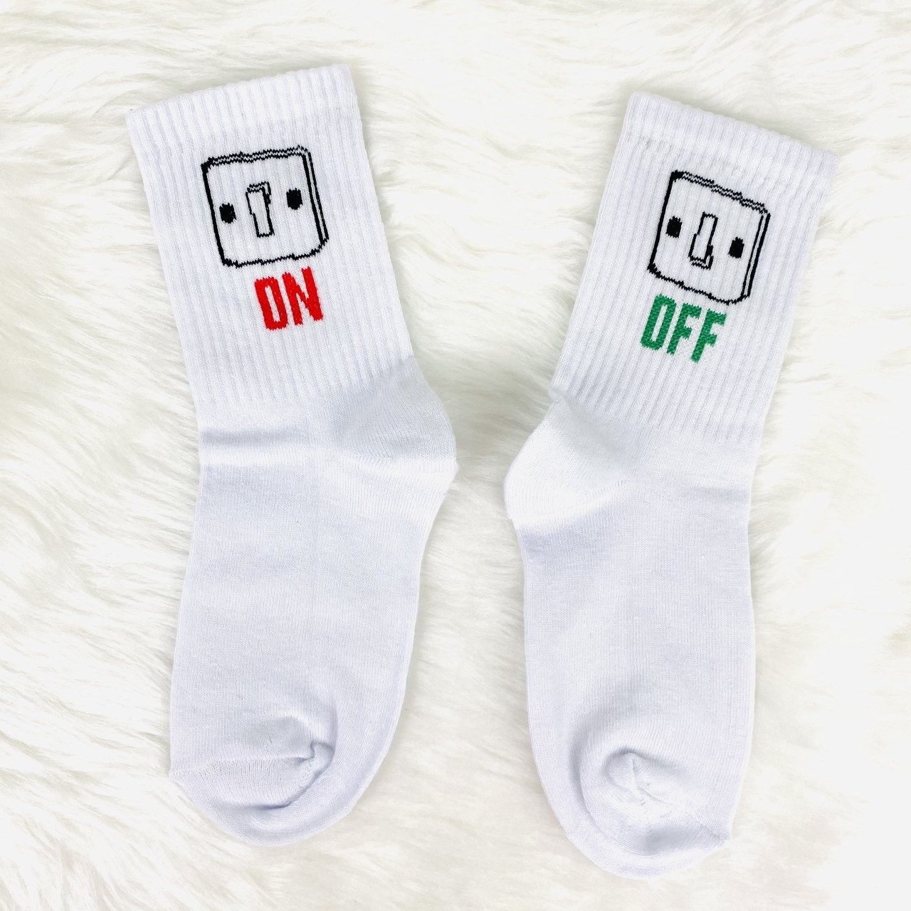 On/Off Baskılı Çorap