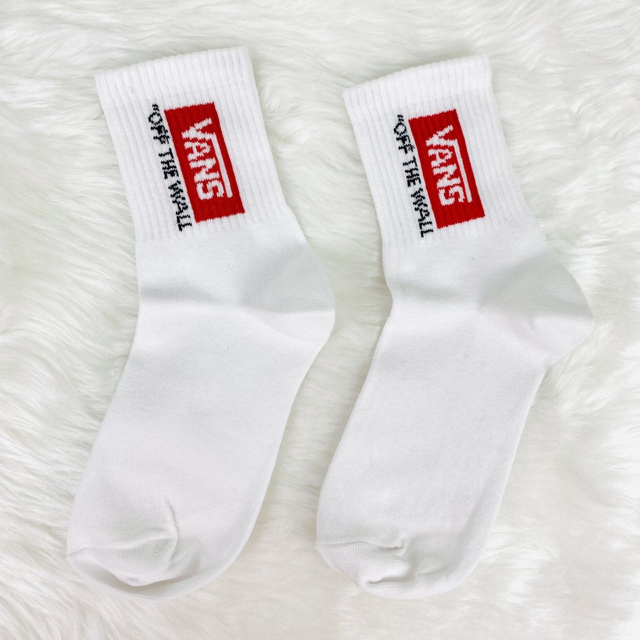 Vans Baskılı Çorap Beyaz