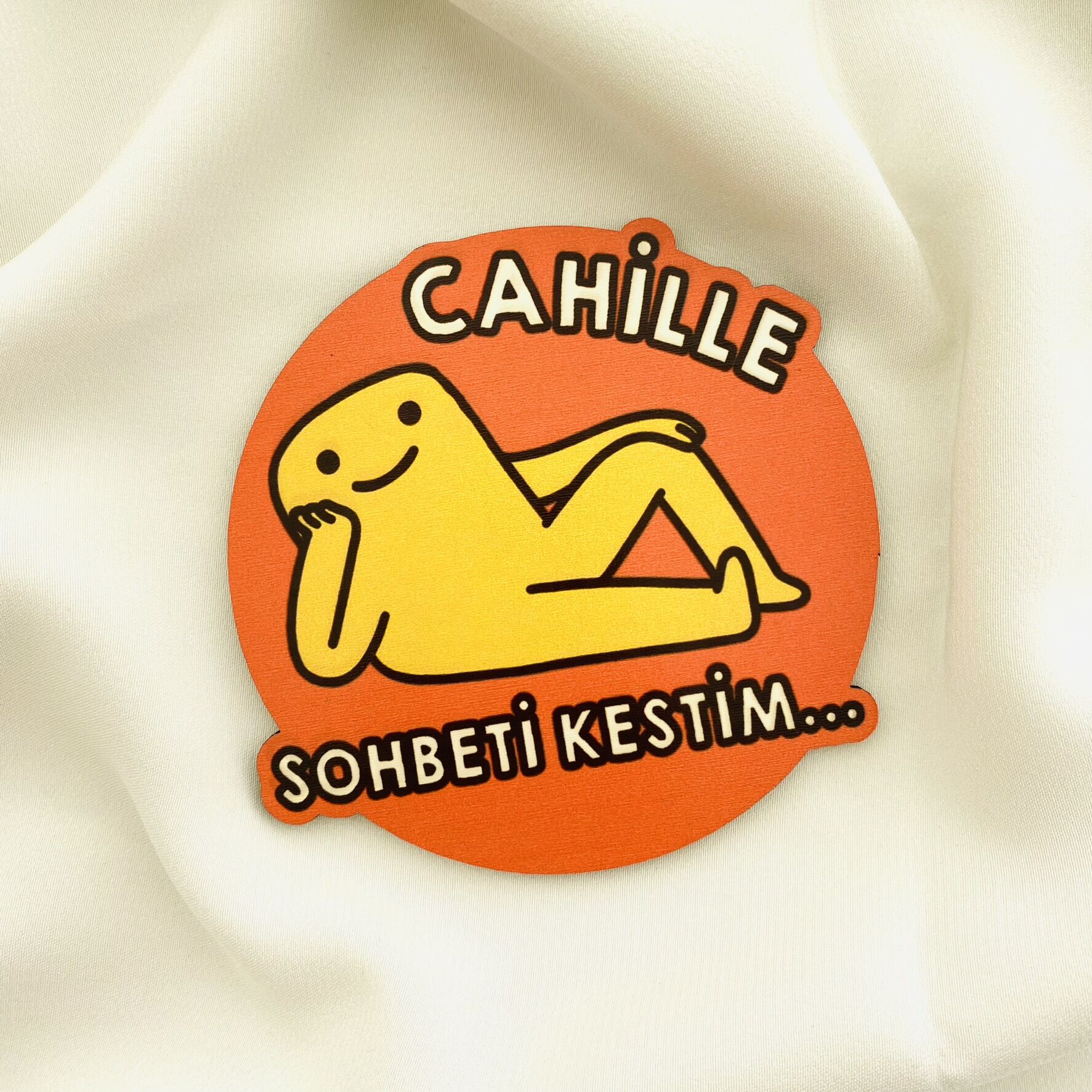 Cahille Sohbeti Kestim Ahşap Bardak Altlığı