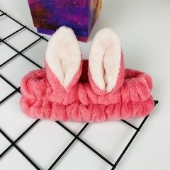 Tavşan Kulak Peluş Bandana Mercan