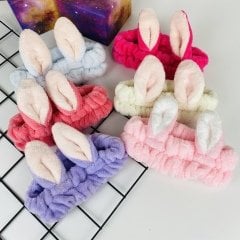 Tavşan Kulak Peluş Bandana Lila