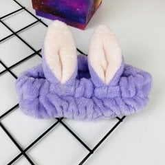 Tavşan Kulak Peluş Bandana Lila
