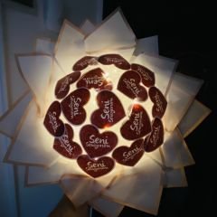 Led Işıklı Seni Seviyorum Buketi