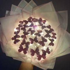 Led Işıklı Kelebek Buketi