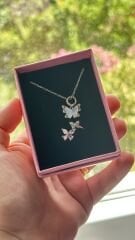 Kelebek Kolye Kelebek Yüzük Set