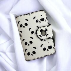 Panda Desenli Düğmeli Kartlık