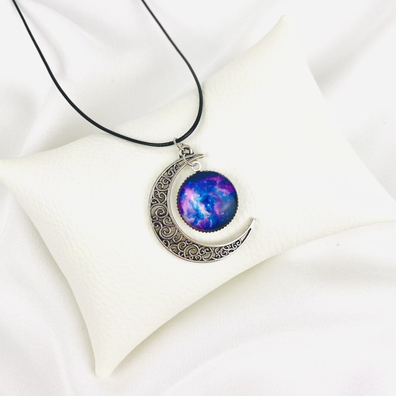 Galaxy Moon Kolye Mor