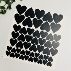 Kalp Desenli Sticker Seti