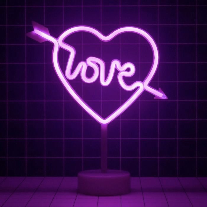 Kalp Love Neon Led Lamba
