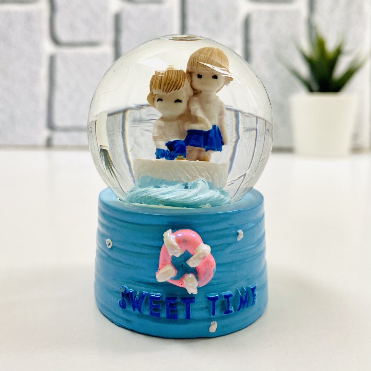 Sweet Time Aşıklar Kar Küresi Mavi